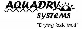 AQUADRY SYSTEMS "DRYING REDEFINED" logo