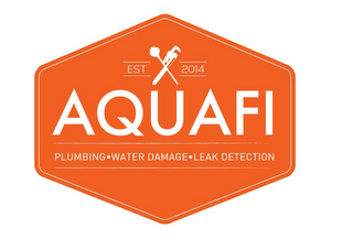 AQUAFI EST 2014 PLUMBING · WATER DAMAGE · LEAK DETECTION logo