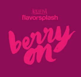 AQUAFINA FLAVORSPLASH BERRY ON logo