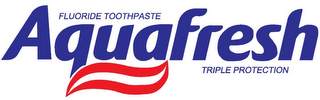 AQUAFRESH FLOURIDE TOOTHPASTE TRIPLE PROTECTION logo