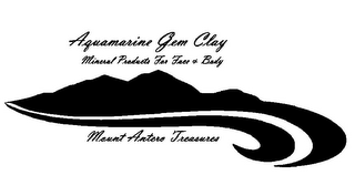 AQUAMARINE GEM CLAY MINERAL PRODUCTS FOR FACE + BODY MOUNT ANTERO TREASURES logo