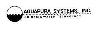 AQUAPURA SYSTEMS, INC. DRINKING WATER TECHNOLOGY logo