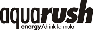 AQUARUSH ENERGY/DRINK FORMULA logo