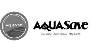 AQUASAVE SAVE WATER SAVE MONEY STAY GREEN logo