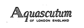 AQUASCUTUM OF LONDON ENGLAND logo
