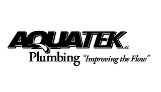 AQUATEK  INC.  PLUMBING "IMPROVING THE FLOW" logo