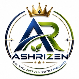 AR ASHRIZEN RISE WITH PURPOSE. DELIVER EXCELLENCE logo