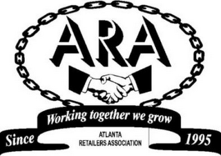 ARA WORKING TOGETHER WE GROW SINCE 1995 ATLANTA RETAILERS ASSOCIATION logo