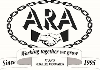 ARA WORKING TOGETHER WE GROW SINCE 1995 ATLANTA RETAILERS ASSOCIATION logo
