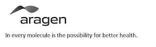 ARAGEN  IN EVERY MOLECULE IS THE POSSIBILITY FOR BETTER HEALTH. logo