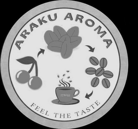 ARAKU AROMA COFFEE FEEL THE TASTE logo