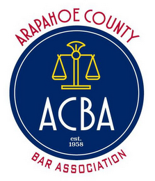ARAPAHOE COUNTY BAR ASSOCIATION ACBA EST. 1958 logo