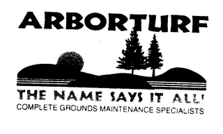 ARBORTURF THE NAME SAYS IT ALL! COMPLETE GROUNDS MAINTENANCE SPECIALISTS logo