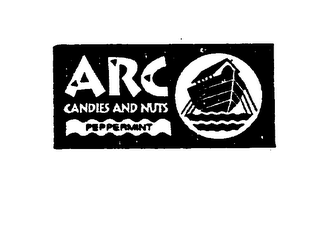 ARC CANDIES AND NUTS PEPPERMINT logo
