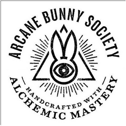 ARCANE BUNNY SOCIETY - HANDCRAFTED WITH - ALCHEMIC MASTERY logo