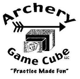ARCHERY GAME CUBE LLC "PRACTICE MADE FUN" logo