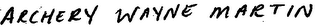 ARCHERY WAYNE MARTIN logo