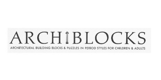ARCHIBLOCKS ARCHITECTURAL BUILDING BLOCKS & PUZZLES IN PERIOD STYLES FOR CHILDREN & ADULTS logo