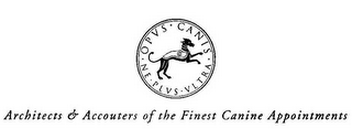ARCHITECTS AND ACCOUTERS OF THE FINEST CANINE APPOINTMENTS OPVS CANIS NE PLVS VLTRA logo