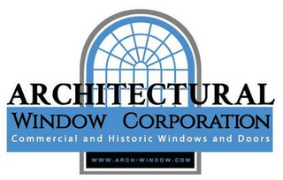 ARCHITECTURAL WINDOW CORPORATION COMMERCIAL AND HISTORIC WINDOWS AND DOORS WWW.ARCH-WINDOW.COM logo