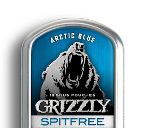 ARCTIC BLUE 15 SNUS POUCHES GRIZZLY SPITFREE logo