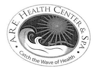 A.R.E. HEALTH CENTER & SPA · CATCH THE WAVE OF HEALTH · logo