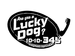 ARE YOU A LUCKY DOG? 10 10 345 LUCKY DOG PHONE CO. logo