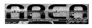 AREA CODE THE VOICE OF CHICAGO ENTERTAINMENT logo