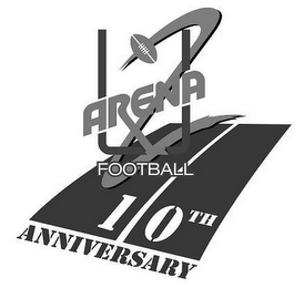 ARENA FOOTBALL 2 10TH ANNIVERSARY logo