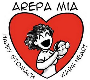 AREPA MIA HAPPY STOMACH WARM HEART logo
