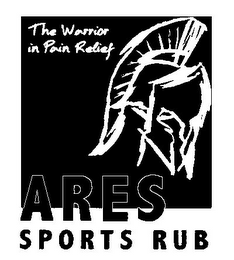 ARES SPORTS RUB THE WARRIOR IN PAIN RELIEF logo