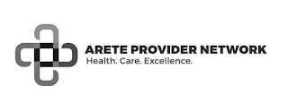 ARETE PROVIDER NETWORK HEALTH.CARE.EXCELLENCE. logo