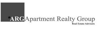*ARG APARTMENT REALTY GROUP INVESTMENT REAL ESTATE SERVICES logo