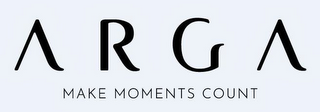 ARGA MAKE MOMENTS COUNT logo