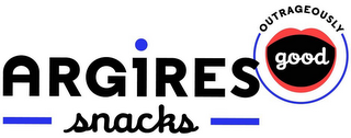 ARGIRES SNACKS OUTRAGEOUSLY GOOD logo