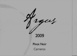 ARGUS 2009 PINOT NOIR CARNEROS logo