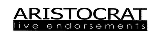 ARISTOCRAT LIVE ENDORSEMENTS logo