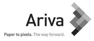 ARIVA PAPER TO PIXELS. THE WAY FORWARD. logo