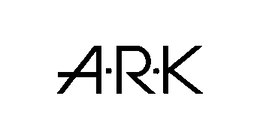 A.R.K, THE MARK CONSISTS OF THE STYLIZED LETTERS A, R, AND K WITH DOTS BETWEEN THE LETTERS AND A HORIZONTAL LINE THROUGH THE LETTER A. logo