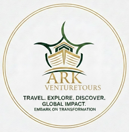 ARK VENTURE TOURS: TRAVEL. EXPLORE. DISCOVER.  GLOBAL IMPACT. EMBARK ON TRANSFORMATION logo