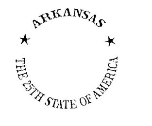 ARKANSAS THE 25TH STATE OF AMERICA logo