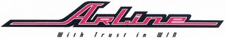 ARLINE WITH TRUST IN WIN logo