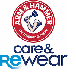 ARM & HAMMER THE STANDARD OF PURITY CARE & REWEAR logo