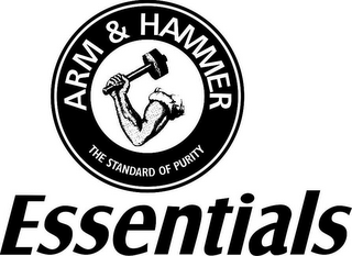 ARM & HAMMER THE STANDARD OF PURITY ESSENTIALS logo