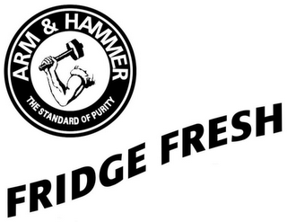 ARM & HAMMER THE STANDARD OF PURITY FRIDGE FRESH logo