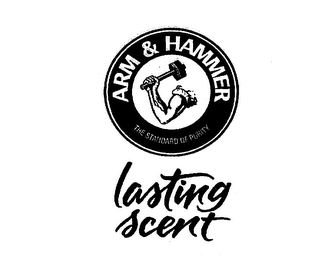 ARM & HAMMER THE STANDARD OF PURITY LASTING SCENT logo