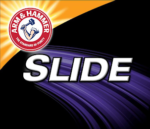 ARM & HAMMER THE STANDARD OF PURITY SLIDE logo