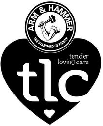 ARM & HAMMER THE STANDARD OF PURITY TENDER LOVING CARE TLC logo