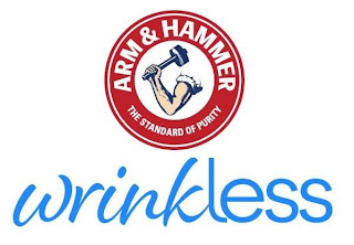 ARM & HAMMER THE STANDARD OF PURITY WRINKLESS logo