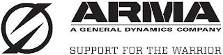 ARMA A GENERAL DYNAMICS COMPANY SUPPORT FOR THE WARRIOR logo